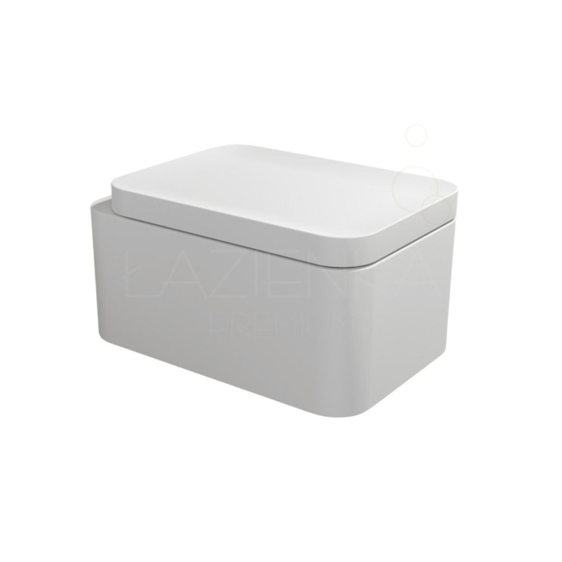 Flaminia Nile wall-hung wc GoClean + seat cover white mat latte