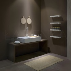 Flaminia Acquafood zlew ceramiczny dwukomorowy z przelewem 100 cm biały