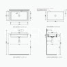 Miniwash 70 undertop washbasin white
