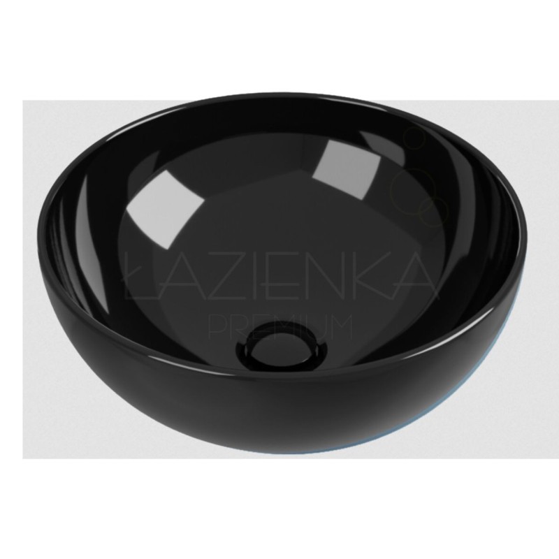 Flaminia App 40 umywalka nablatowa czarny połysk AP40A Black