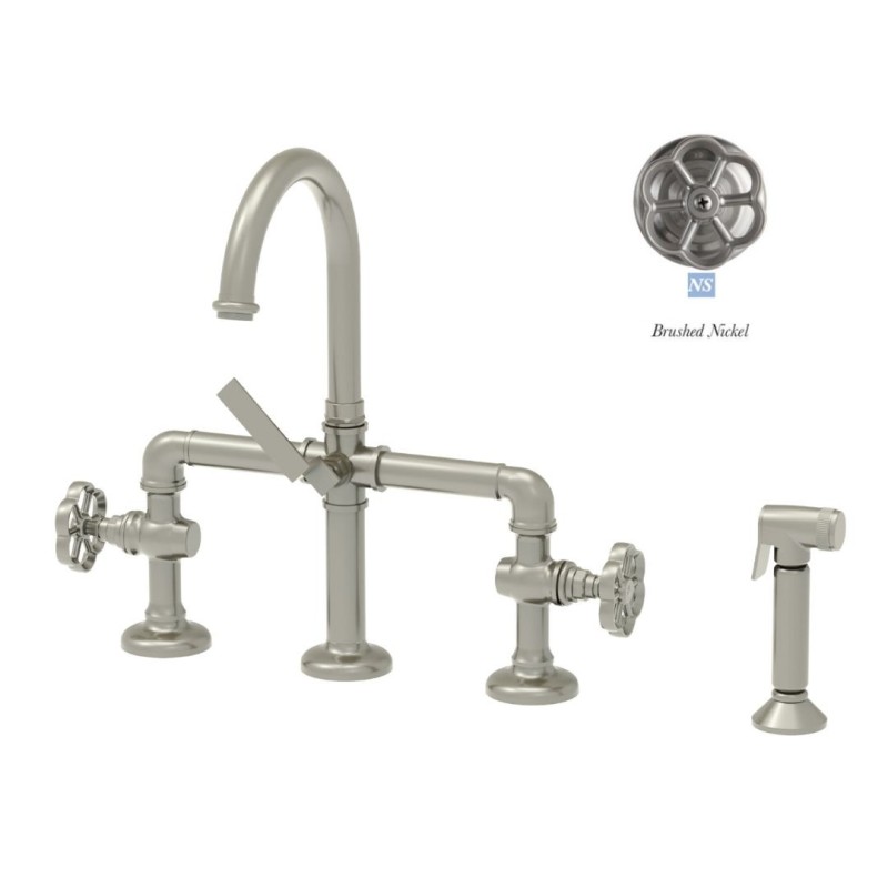 Bleu Provence bateria kuchenna 4-otworowa kolor czarny, kurki Marguerite