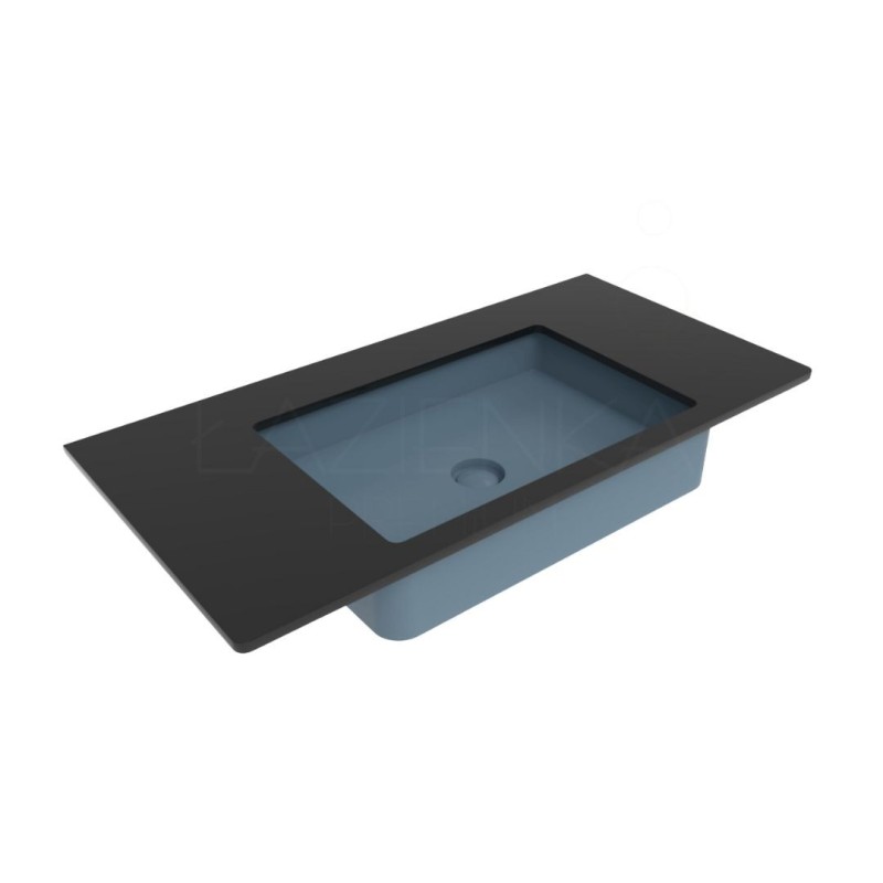 Flaminia Miniwash umywalka podblatowa 60 cm niebieska Nuvola mat