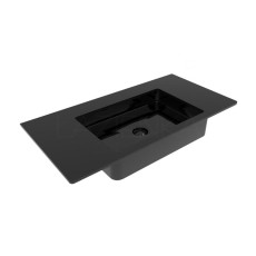 Flaminia Miniwash umywalka podblatowa 60 cm czarny połysk / nero