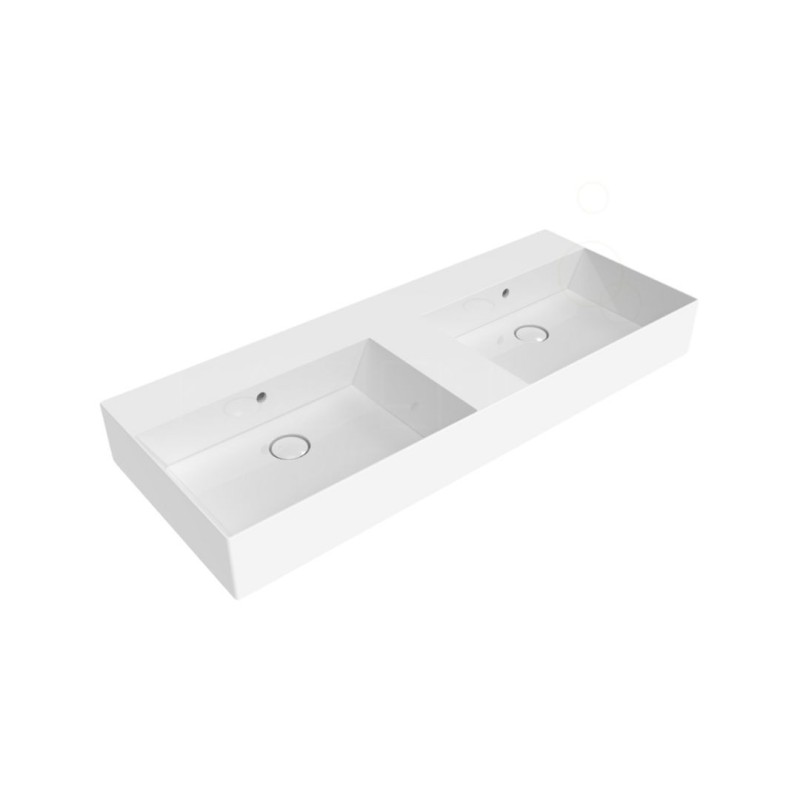 Flaminia AppLight 120 umywalka podwójna nablatowa / wisząca biała