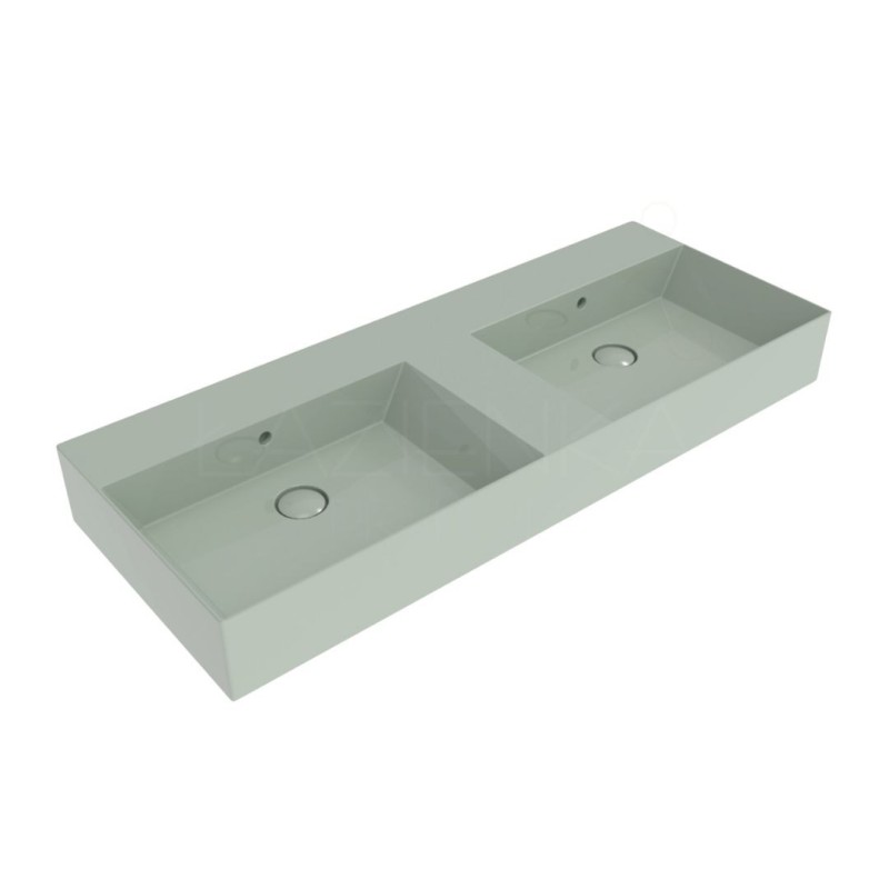 Flaminia AppLight 120  umywalka podwójna nablatowa / wisząca zielona / verde giada