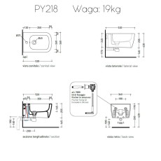 Ceramica Flaminia Play bidet wall hung PY218TC