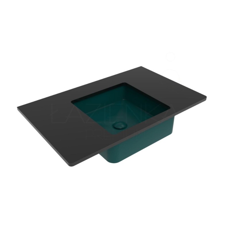 Flaminia Miniwash 40 umywalka podblatowa, zielony mat , Petrolio MW40SPPET