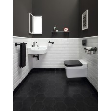 Bleu Provence Industrialis miska wc wisząca + czarna deska