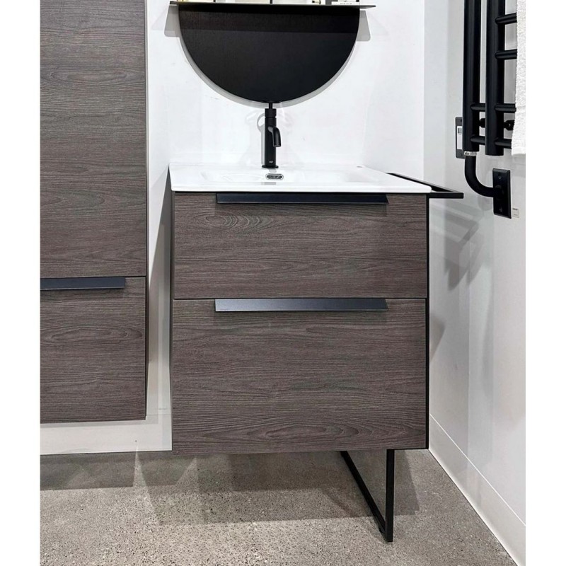 Baden Haus Urban base unit 60 cm dark ash with ceramic basin