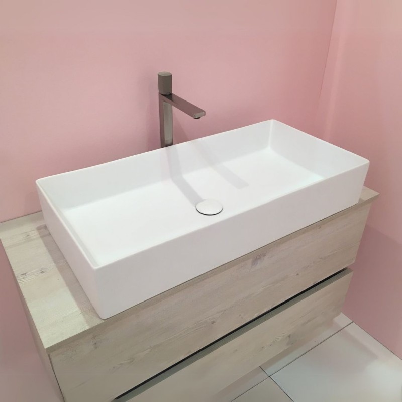 GSG Zenith umywalka nablatowa 80x40 bialy mat