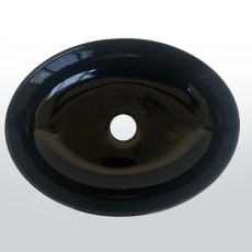 GSG Easy 55 umywalka nablatowa owalna EALAVOV55  czarny połysk Wyprzedaż