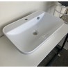 Hidra Gio umywalka wpuszczana w blat z przelewem 60cm biała G240 OUTLET
