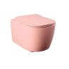 Hidra Faster miska wc wisząca bezrantowa + deska różowa pink mat