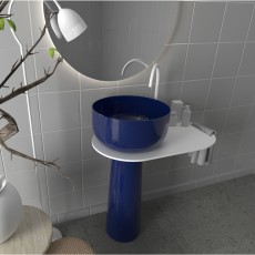 Hidra Sphere umywalka Stojąca na postumencie z polka