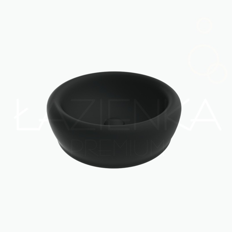 Flaminia SIENA 46 umywalka nablatowa CARBONE/czarny mat