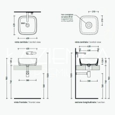 Flaminia Play 42 umywalka nablatowa terracotta połysk