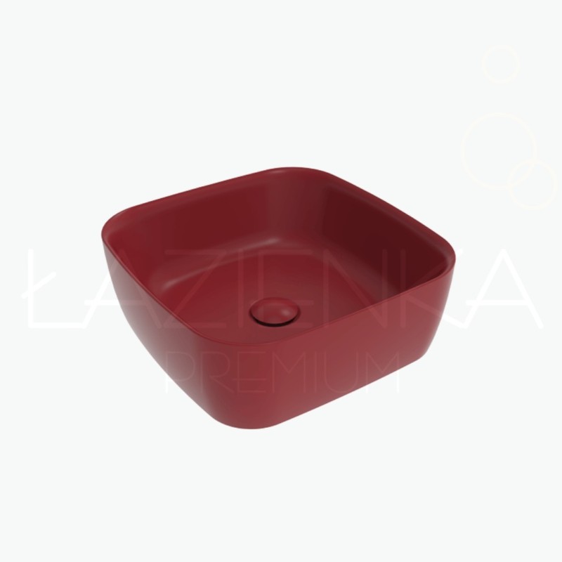 Flaminia Play 42 umywalka nablatowa czerwona , Rosso Rubens mat PY42ARRU