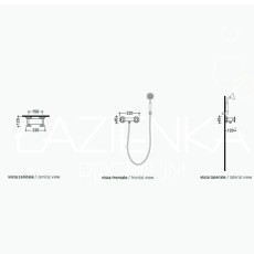 Flaminia Evergreen shower mixer EG350 CH technical drawing