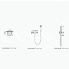 Flaminia Evergreen shower mixer EG350 CH technical drawing