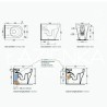 Flaminia  App wc back to wall white AP117G technical drawing