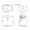 Flaminia AppLight 8047 countertop washbasin/wall hung AZZURRO POLVERE AP8047AP - technical drawing