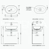 Flaminia App 62 countertop washbasin AP62AAP terracotta AP62ATC - technical drawing
