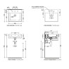 Flaminia AppLight 5047 countertop washabasin/wall hung UVA AP5047UV - technical drawing