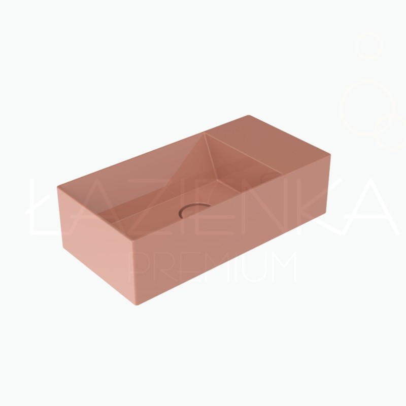 Flaminia Applight 5025 umywalka wisząca terakota połysk  prawa terracotta AP5025DXTC
