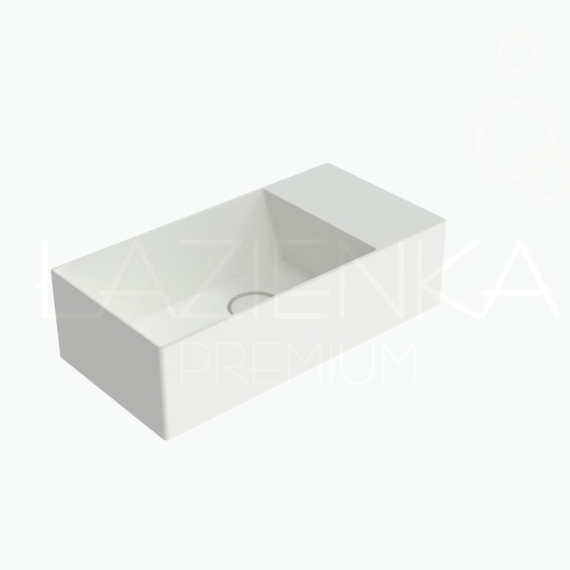 Flaminia Applight 5025 Wall-hung basin 50×25 cm with right latte AP5025DXLAT