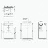 Flaminia Applight 5025DX umywalka wisząca prawa biały połysk AP5025DX - rysunek techniczny