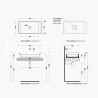 Flaminia BOX 60 countertop washbasin cenere BX60ACEN - technical drawing
