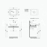 Flaminia BOX 40 umywalka nablatowa azzurro polvere BX40AAP - rysunek techniczny