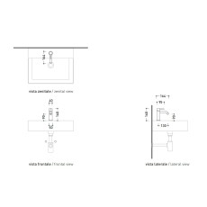 Flaminia Look bateria umywalkowa jednouchwytowa H16 LQ3050 Latte/biały mat