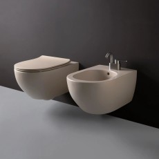 Flaminia App miska wc wisząca GoClean z deską Slim AP118G+QKCW09, argilla mat