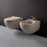 Flaminia App miska wc wisząca GoClean z deską Slim AP118G+QKCW09, argilla mat