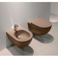 Flaminia App miska wc GoSilent wirowe spłukiwanie + deska wolnoopadająca (AP118S+QKCW09) , kolor Fango