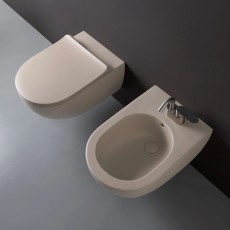 Flaminia App miska wc wisząca GoClean z deską Slim AP118G+QKCW09, argilla mat