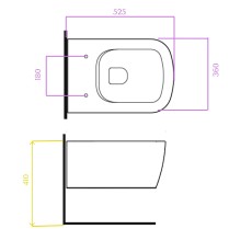 GSG Brio miska wc wisząca czarny mat + deska wolnoopadajaca