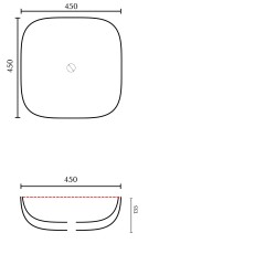 GSG Easy 45 Quadro Countertop bason 45x45 cm EALAVQU45 Sales