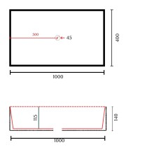 GSG Zenith 100 umywalka nablatowa mele ZELAVFS100 016 Wyprzedaż