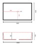 GSG Zenith 60 umywalka nablatowa 60x40 czarna mat ZELAVFS60 003