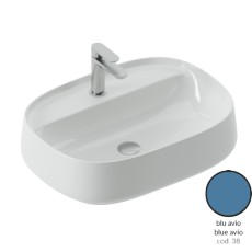 Artceram Whisky 60 umywalka nablatowa bleu avio niebieski matowy WHL002 38:34