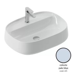 Artceram Whisky 60 umywalka nablatowa pale bleu niebieski połysk WHL002 65:34