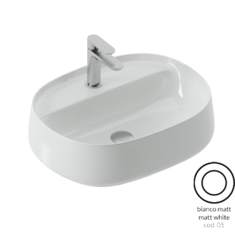 Artceram Whisky 53 umywalka nablatowa biały mat WHL003 05:34