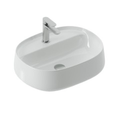 Artceram Whisky 53 umywalka nablatowa biały połysk WHL003 01:34