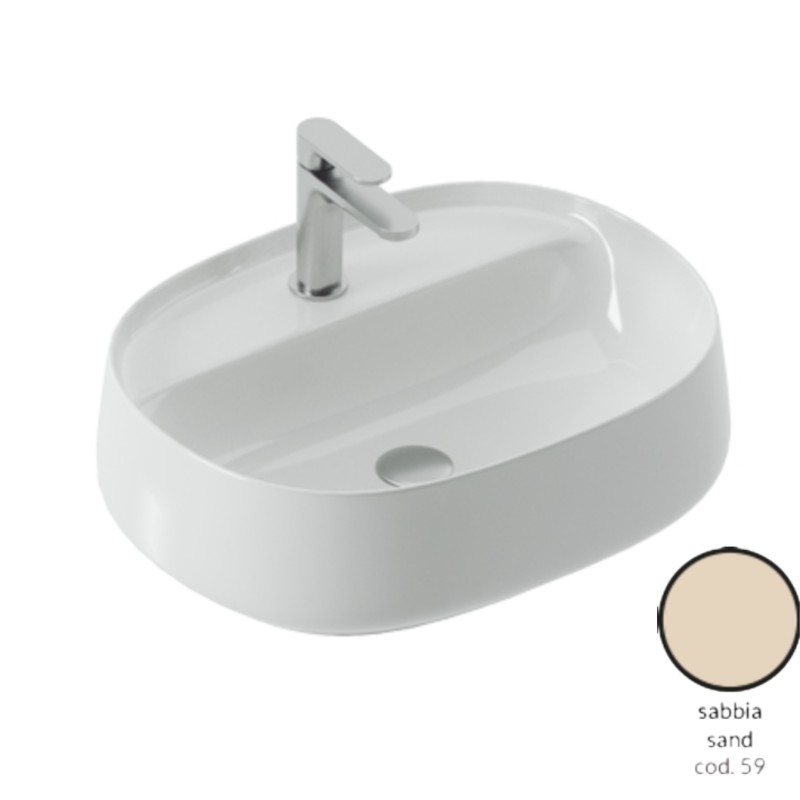 Artceram Whisky 53 umywalka nablatowa sand beżowy mat WHL003 59:34