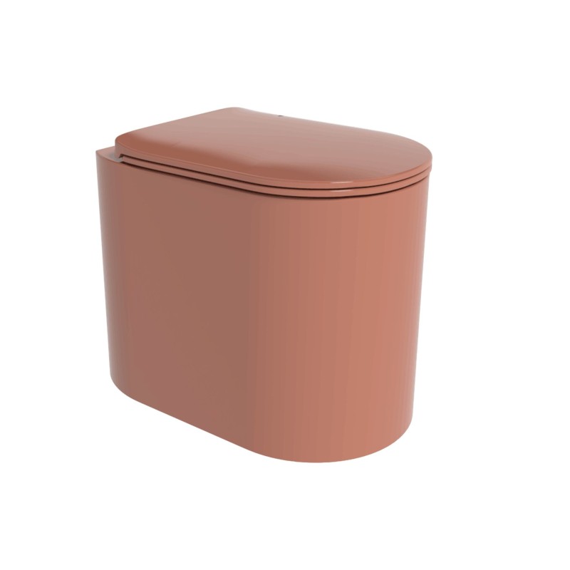 Flaminia Astra miska wc stojąca Goclean z deska wolnoopadającą Terracotta połysk