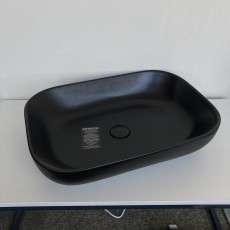 GSG Easy 60 Retangular umywalka nablatowa czarny mat