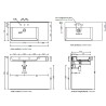 Flaminia AppLight 105 cm  umywalka wisząca CENERE AP10551CEN - rysunek techniczny
