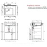 Flaminia AppLight 60cm  umywalka nablatowa czarny mat  CARBONE AP6051CAR  - rysunek techniczny